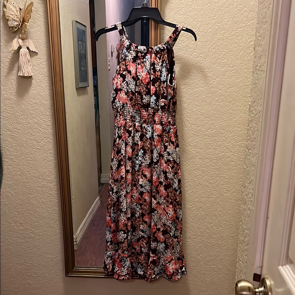 Wrangler Floral Midi Dress - Black, Pink, White